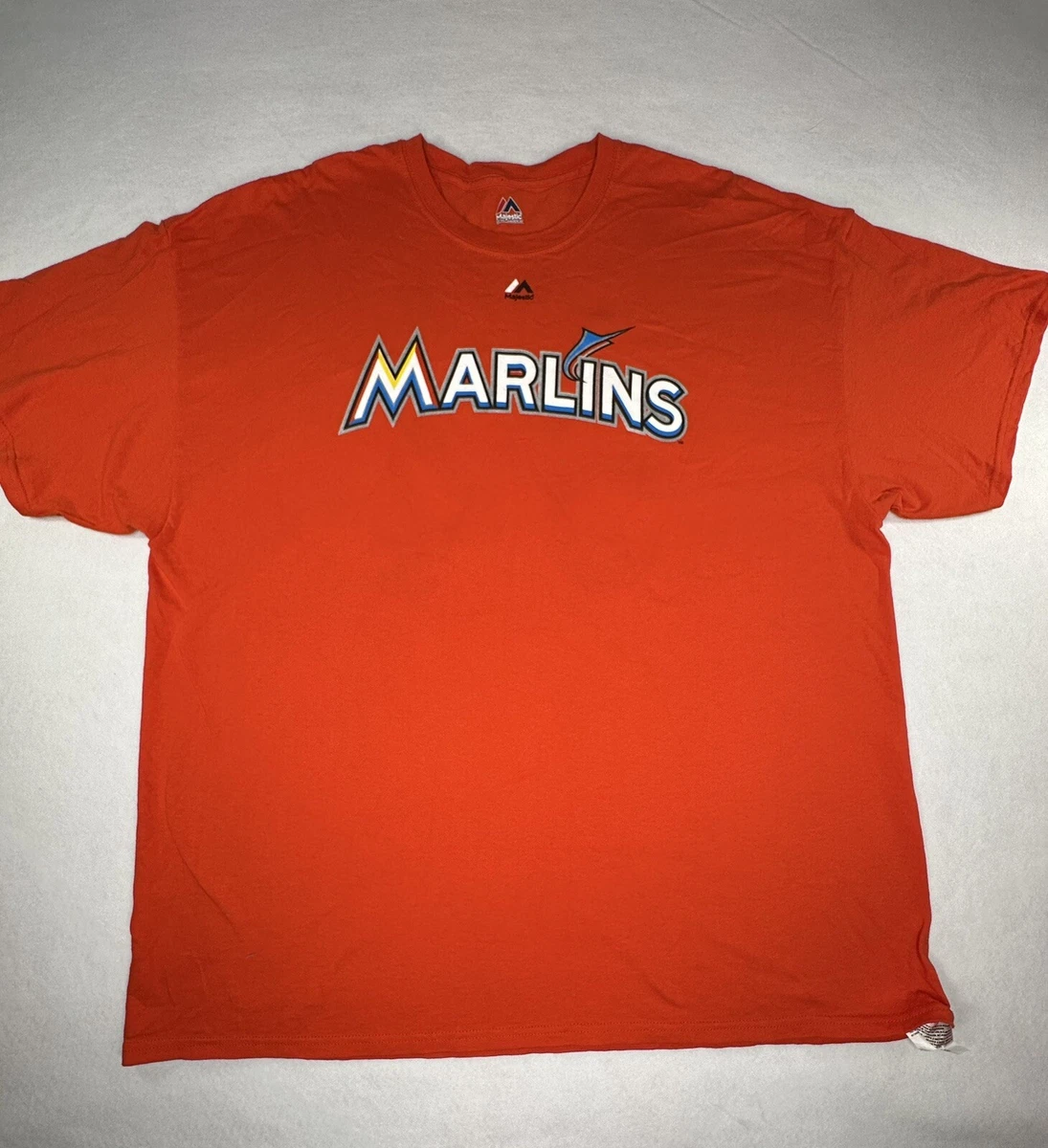 Majestic Men's Miami Marlins T-Shirt Size 2XL Orange #54 Chen