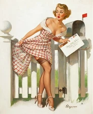 GIL ELVGREN Pin-Up Poster or Canvas Print "Miss Sylvania's Mishap" #94