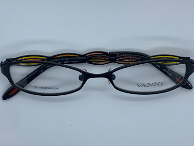 NEW VANNI OCCHIALI V9501 C306 BLACK COLORED TEMPLES METAL 50/17/135 MM LADIES