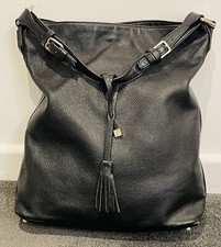 Borsa hobo Coccinelle in pelle nera con grana