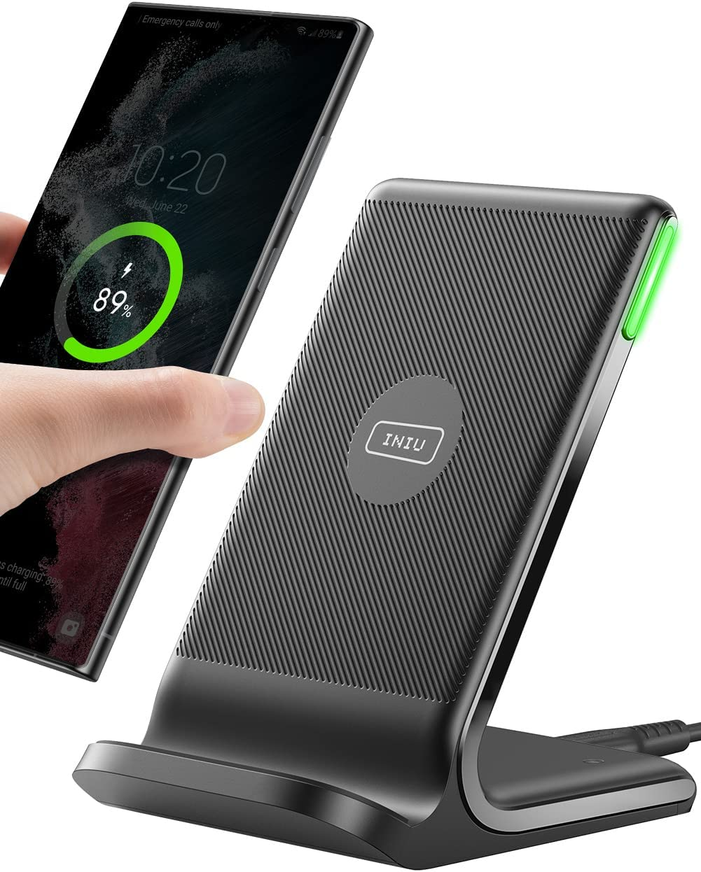 15W Fast Qi-Certified Sleep-Free Wireless Charging Station-image