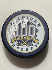 Michigan Wolverines MAX PACIORETTY Signed 100th Anniversary Hockey Puck