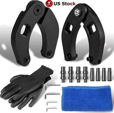 Gland Nut Wrench, Adjustable Hydraulic Cylinder Spanner Wrench With Gloves, Pins