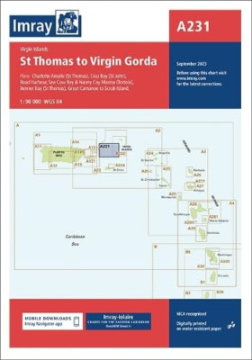 Imray Chart A231: St Thomas to Virgin Gorda (Charts A) - Sheet map, folded NEW I