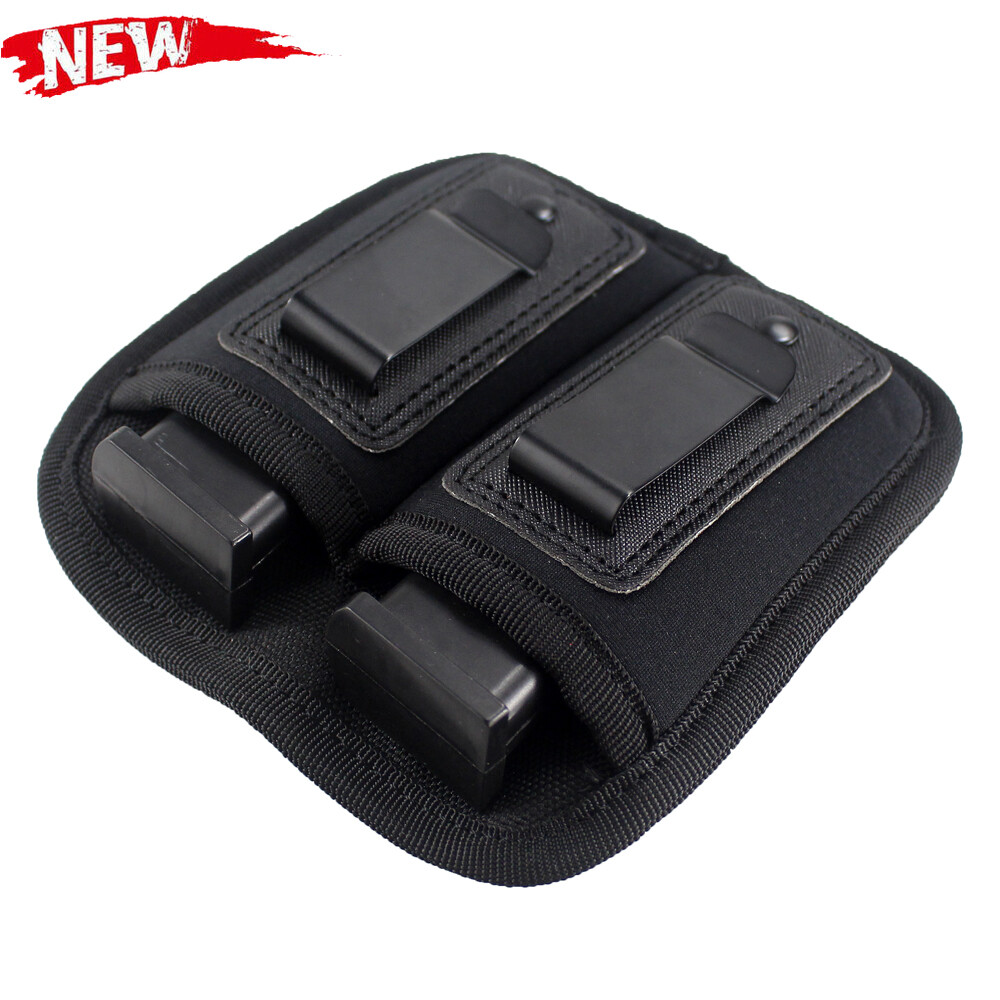 Universal Double Magazine Pouch For 9mm .40 .45 .380 .357, IWB Mag Holster Cary-image