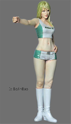 1/24 Scale 75mm Racing Girl Miniskirt Sexy Woman Model Kits Unpainted Garage Kit
