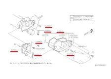 Timing belt cover parts set genuine for Subaru EN07F L V Y Engine Sambar TT1 TT2