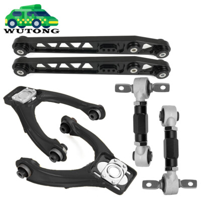 Front Upper Control Arms+Rear Camber Adjustable Kit For 1996-00 Honda Civic EK
