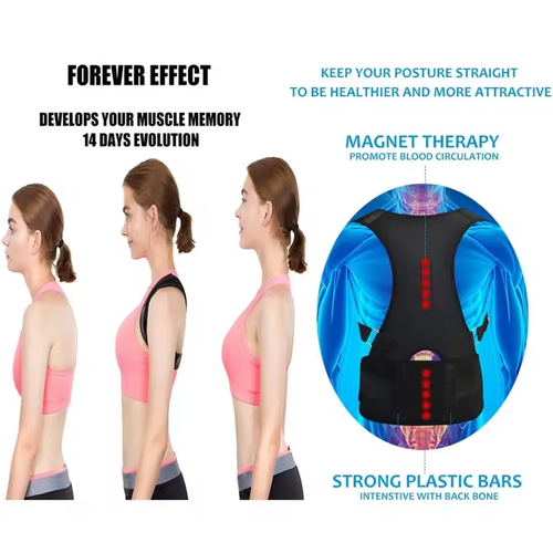 Magnetic Therapy Posture Corrector Adjustable Shoulder Support Brace Men Women - 第 6/7 張圖片