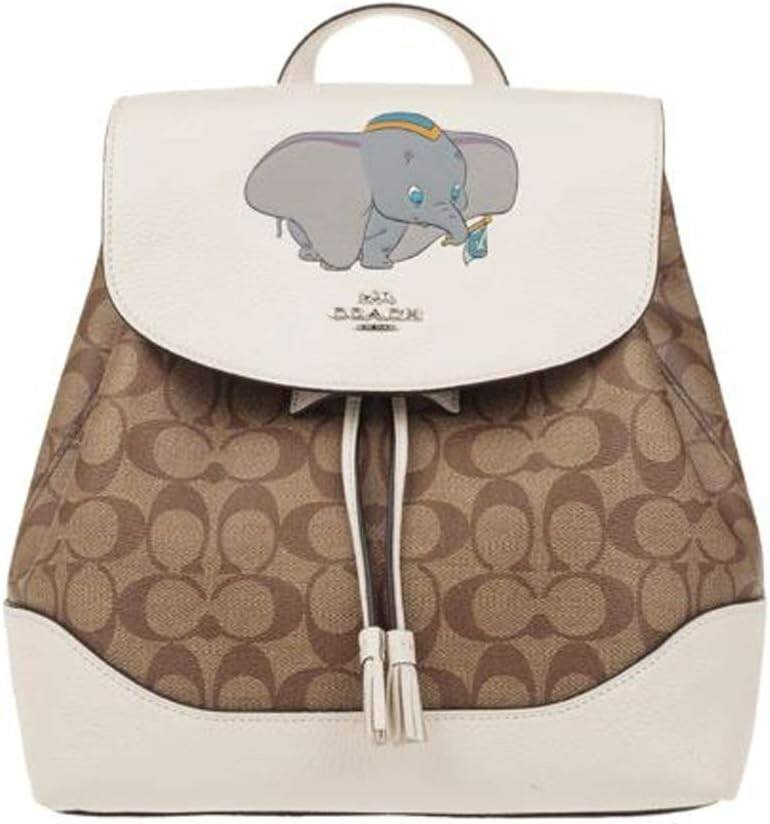 DISNEY X COACH ELLE BACKPACK IN SIGNATURE CANVAS WITH DAMBO women's 202311A