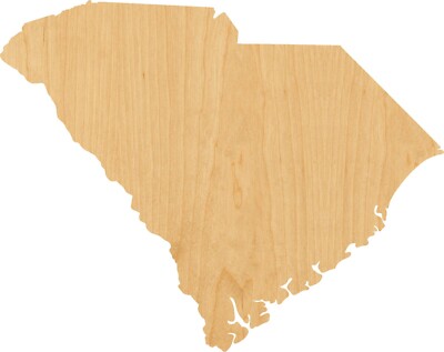 South Carolina Laser Cut Out Wood Shape Craft Supply - Woodcraft Cutout