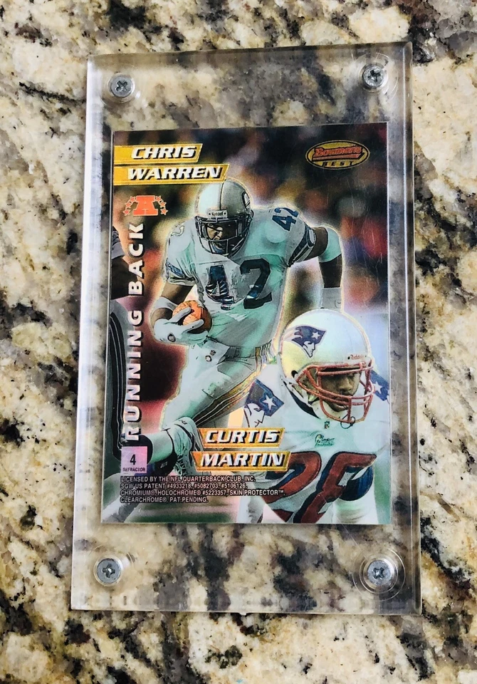 Bowman Best QUAD RB 1996 refractor Emmitt Smith Curtis Martin Chris Warren Foto 2 de 2