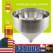 30L Hopper For Liquid  Paste Filling Funnel Filler Machine 304 Stainless Steel