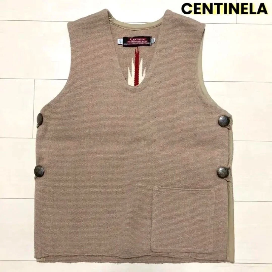 Centinela Chimayo Vest Concho Button Color Beige Mens Size 32 Rare