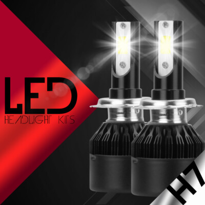 2x S2 H7 388W 38800LM H7 LED Lamp Headlight Kit Car Beam Bulb 6000k Super Bright