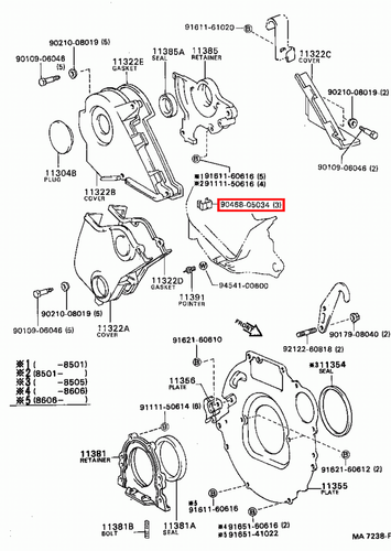 Genuine LandCruiser 80 75 70 78 Series 1HZ 1KZ 1PZ 1HD Timing Belt Cover Clip - Picture 17 of 20