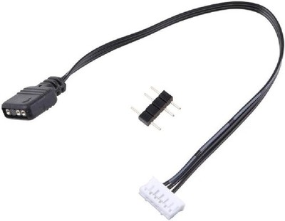 BWESOO for Coolmoon-Fan Controller 5V 3 Pin to 6pin 4Pin Short, Black 
