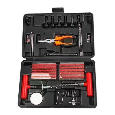 Car Tire Repair Needle Insertion Tool with  Patch and Pressure Seal Strip