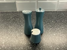 Poole Pottery Blue Moon - Salt, Pepper & Lidded Mustard Cruet Set
