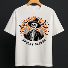 Skeleton Witch Halloween Shirt, Vintage Spooky Season Graphic Tee