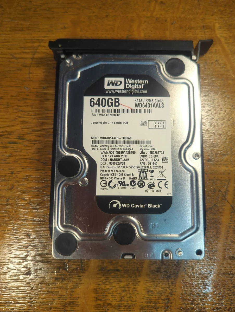 Western Digital Internal Hard Disk Drives 640 GB Storage Capacity