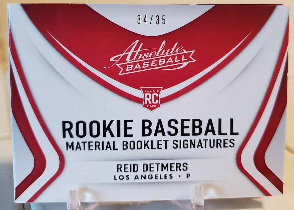 2022 Absolute REID DETMERS Booklet Rookie Game-Worn Jersey RELIC Auto Card #/35 - Image 4 of 4