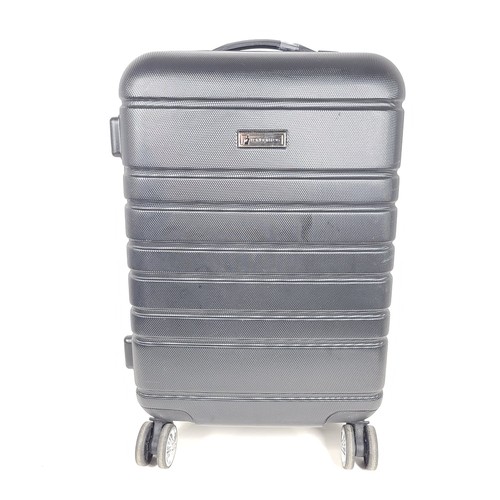 London Fog 18" Hardside Spinner Carry On Cabin Luggage Lightweight Expand Black