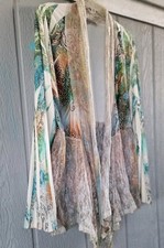 Whimsy Fairy COVER CHARGE Open Waterfall Front Pastel Ombre Lace Cardigan SZ 1X