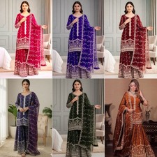 PUNJABI SHARARA PLAZZO KURTI PLAZZO SALWAR KAMEEZ SUIT WOMEN READY MADE DESIGNER