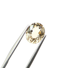 Natural Yellow Beryl Faceted Gemstone, Genuine Beryl Cut 3.25 Ct, 10.5X8.5 MM