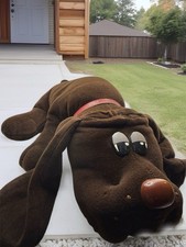 Vintage 1985 Tonka Pound Puppies Large Chocolate Dark Brown Dog Plush Large 18"