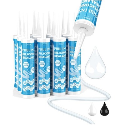 Flexible & Crack-Resistant Silicone Sealant - 12 Pack