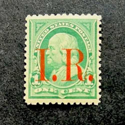 US Scott R154, MLH 1c w/ Red I.R. Overprint