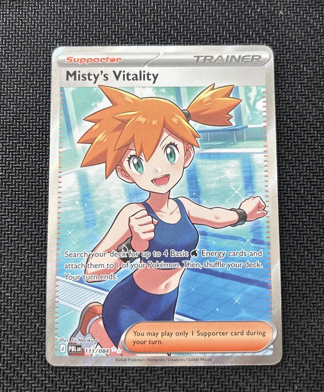 Pokemon Misty's Vitality Pitch Black 111/084 Holo NM