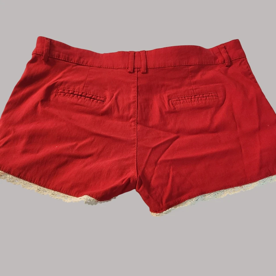 Шорты Ambiance Apparel L кружевная отделка из хлопковой смеси с цветочным рисунком внутренняя подкладка для байкеров - Изображение 2 из 4