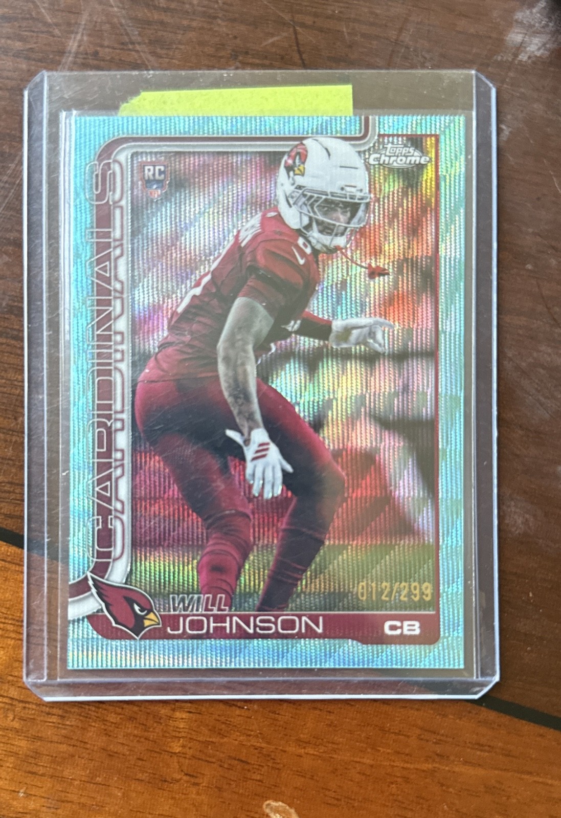 2025 Topps Chrome - Rookies Will Johnson #349 Teal Wave Refractor /299