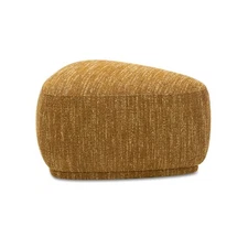 Pebble 26" Rounded Triangle Cocktail Ottoman Mustard Yellow Made by Tweed Fabric