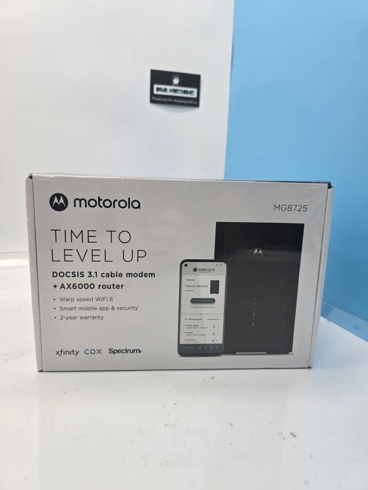 Motorola MG8725 WiFi 6 Router + Multi-Gig Cable Modem | 2-in-1 Device | Approved - Image 2 of 4