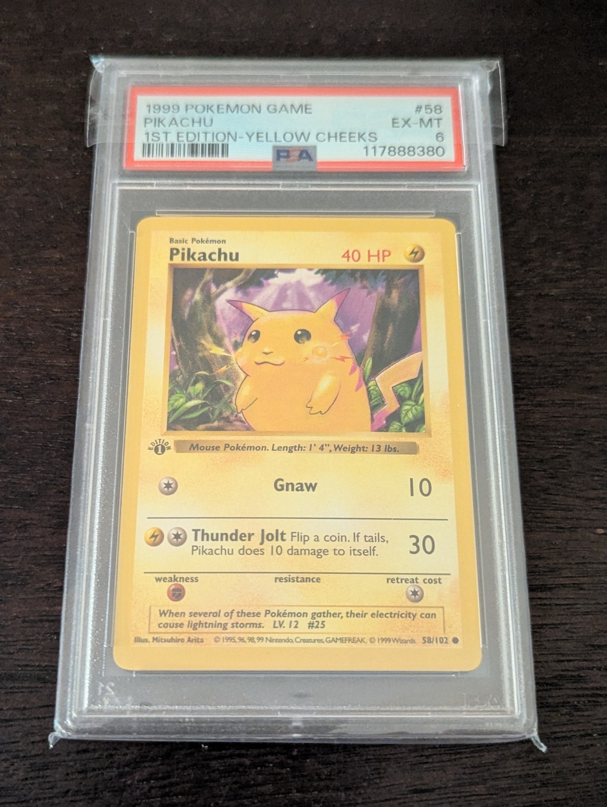 Pikachu 1999 Pokemon Game #58 1st Edition (Yellow Cheeks) Price
