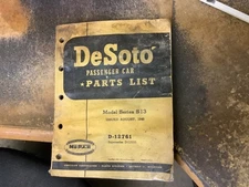 Desoto Passenger Car Parts List S13 Vintage 1949 D-12761 Chrysler Corp Catalog
