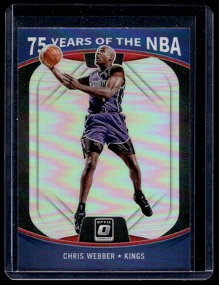 2021-22 Panini Prizm Optic 75 Years of the NBA Chris Webber Sacramento Kings #44