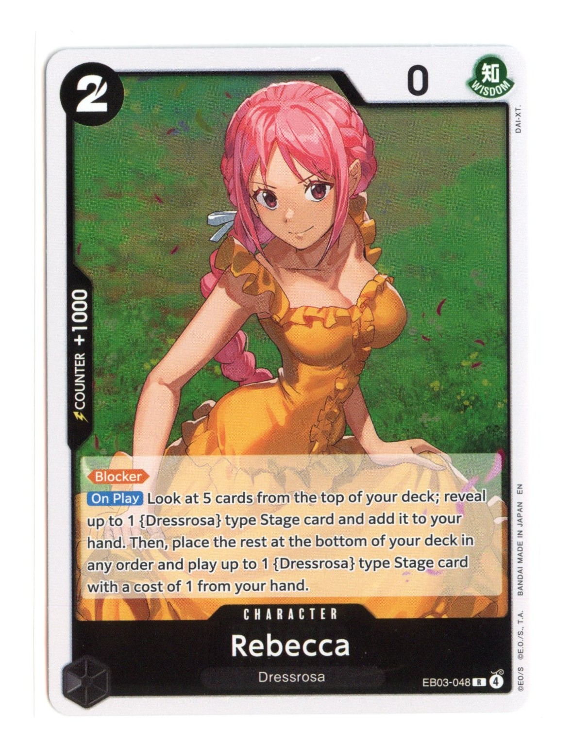 Rebecca EB03-048 R Foil One Piece Extra Booster: One Piece Heroines Edition NM