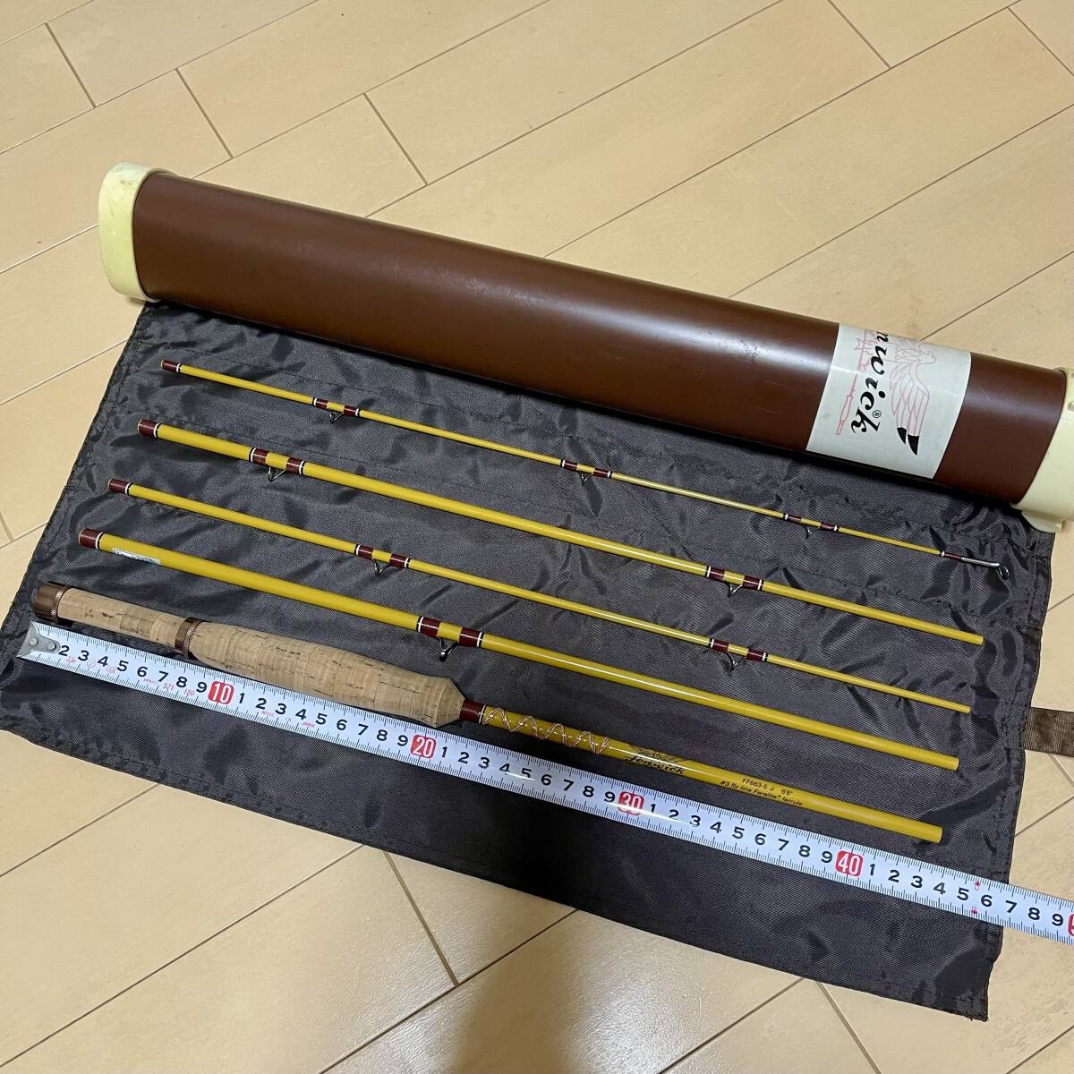 Fenwick yellow glass FF663-5j #3 fly rod for mountain