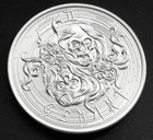 2010 Zombie Zodiacs Gemini Intaglio Mint 1 Troy oz .999 Fine Silver Round