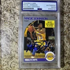 1990-91 NBA Hoops - Magic Johnson #157 - PSA Authentic Auto