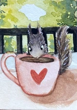 ACEO Original Mixed Media Painting Art