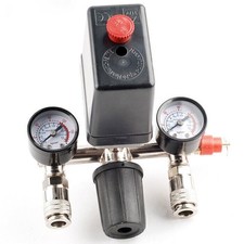 Air Compressor Pressure Control Switch with Valve Gauges Regulator UK NEW