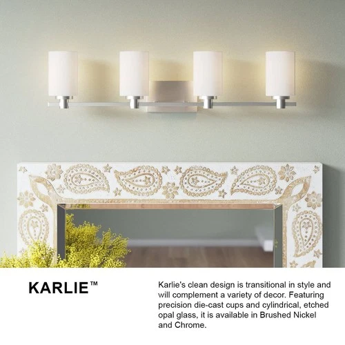 Hinkley Karlie 32" Wide Chrome 4-Light Bath Light - Picture 9 of 9