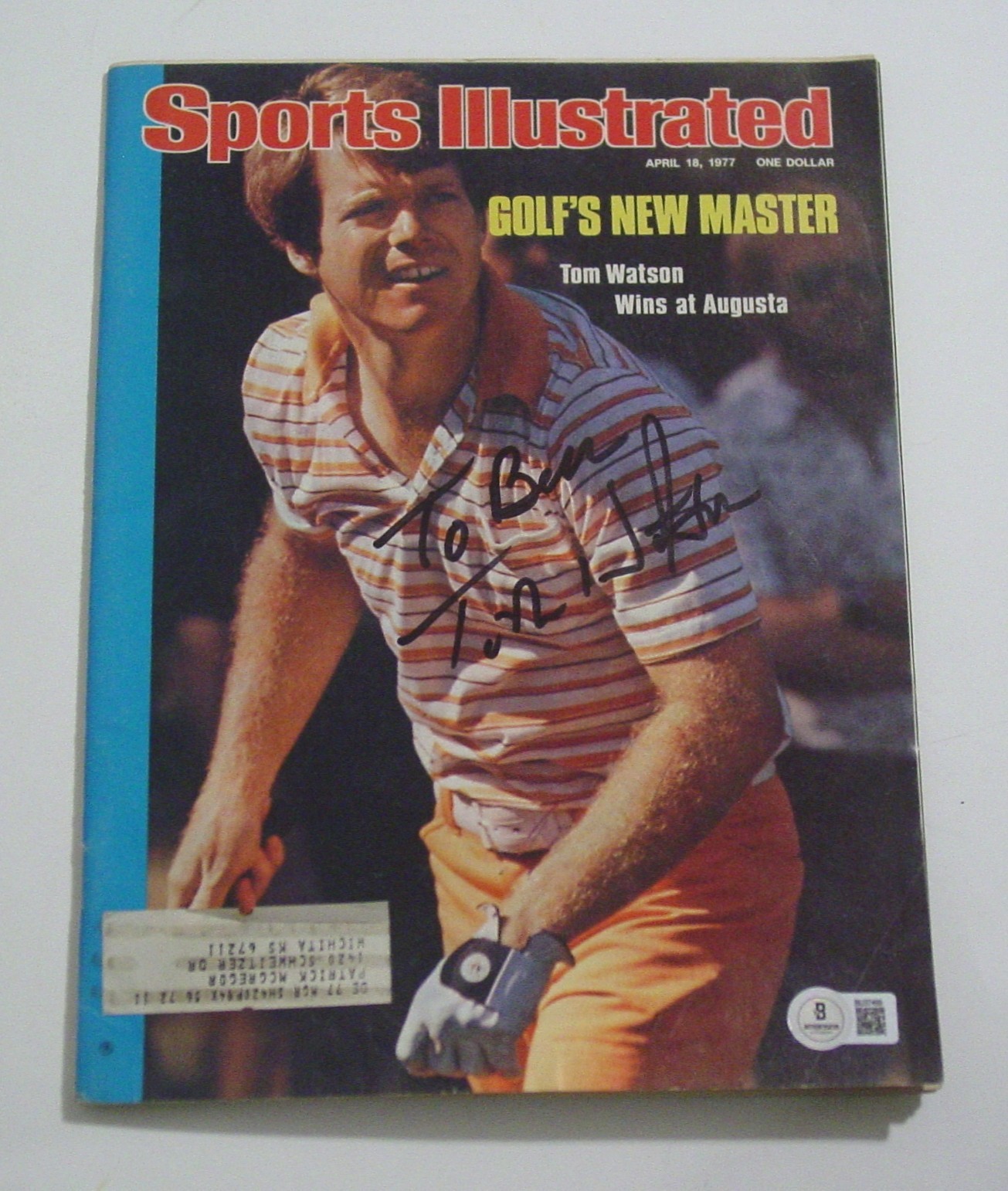 Tom Watson Autographed Signed / Sports Illustrated Magazine - BAS Beckett - TO BEN 