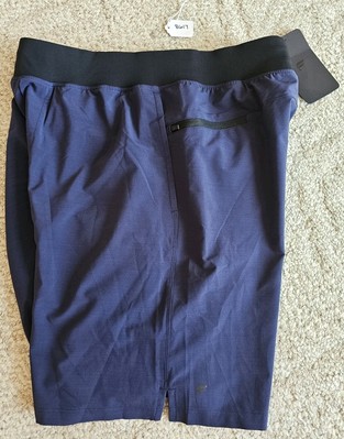 Fabletics Mens The 9'' Franchise Lined Shorts Large Blue Black New With Tags 8617